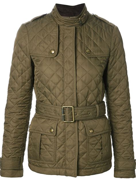 burberry hillington|burberry quilted jacket with belt.